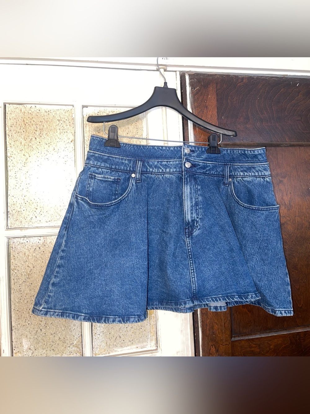 NWT Scoop Denim A-Line Mini Skirt -